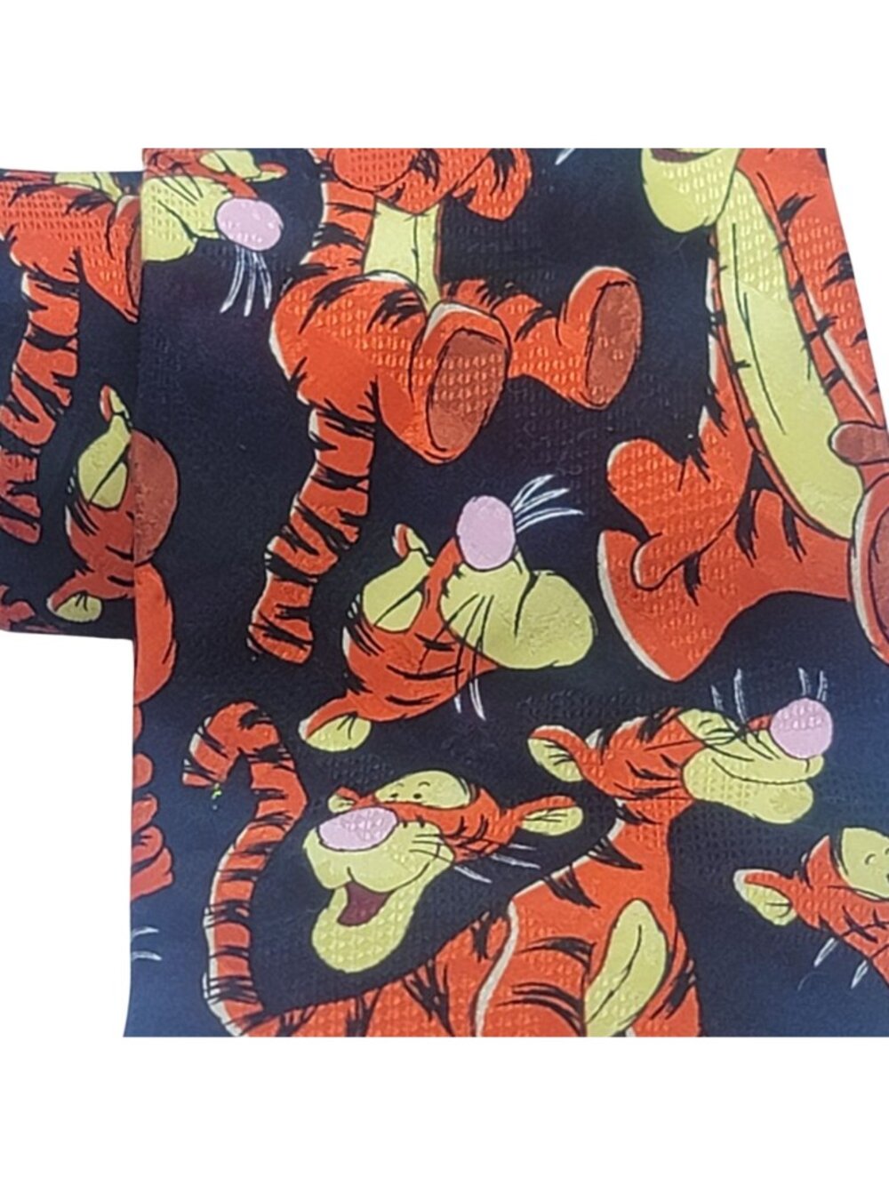 Disney Tigger 100% Silk Handmade Tie Black & Orange Novelty Design - Picture 2 of 5